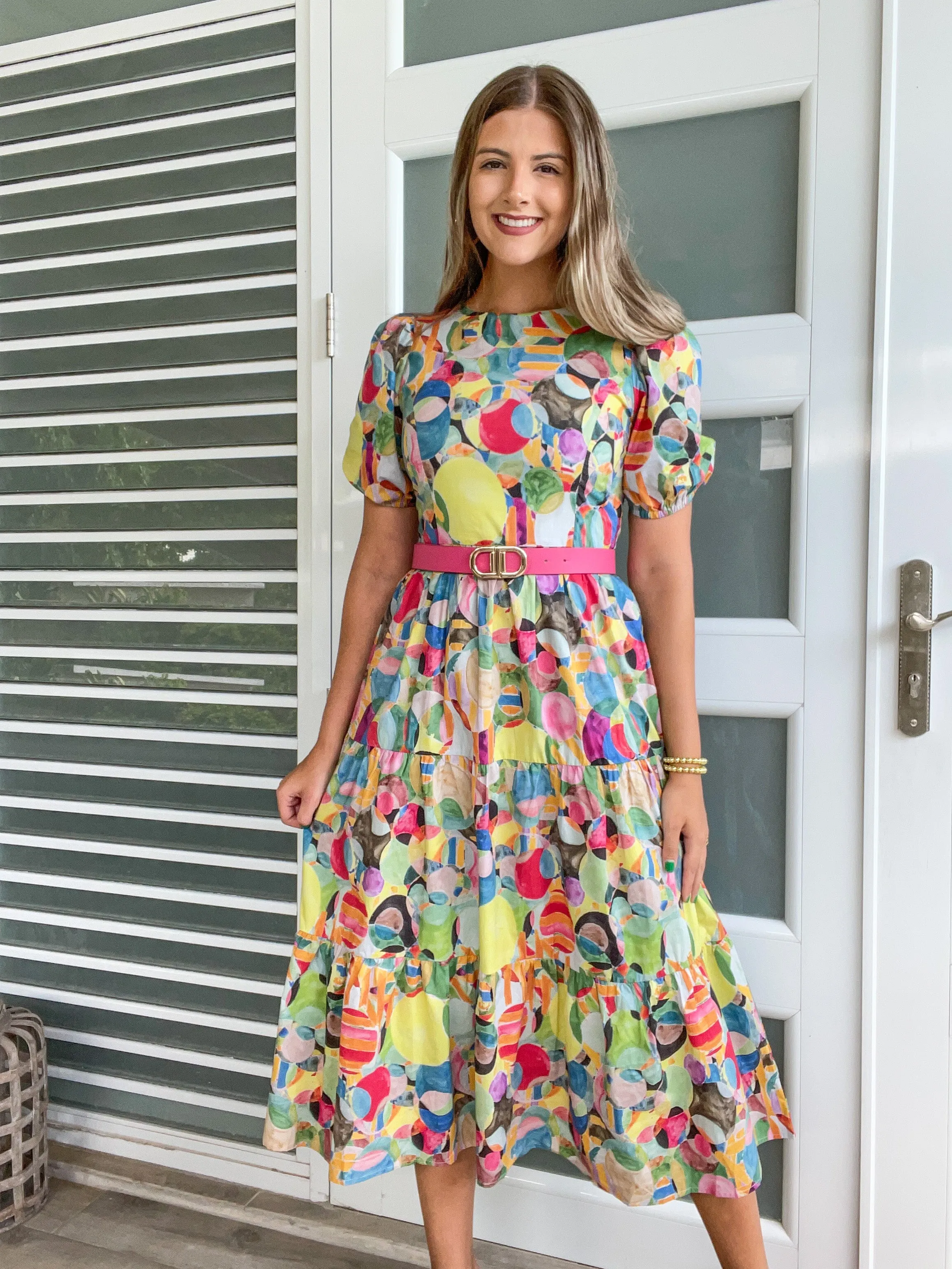 PRINT MIDI DRESS