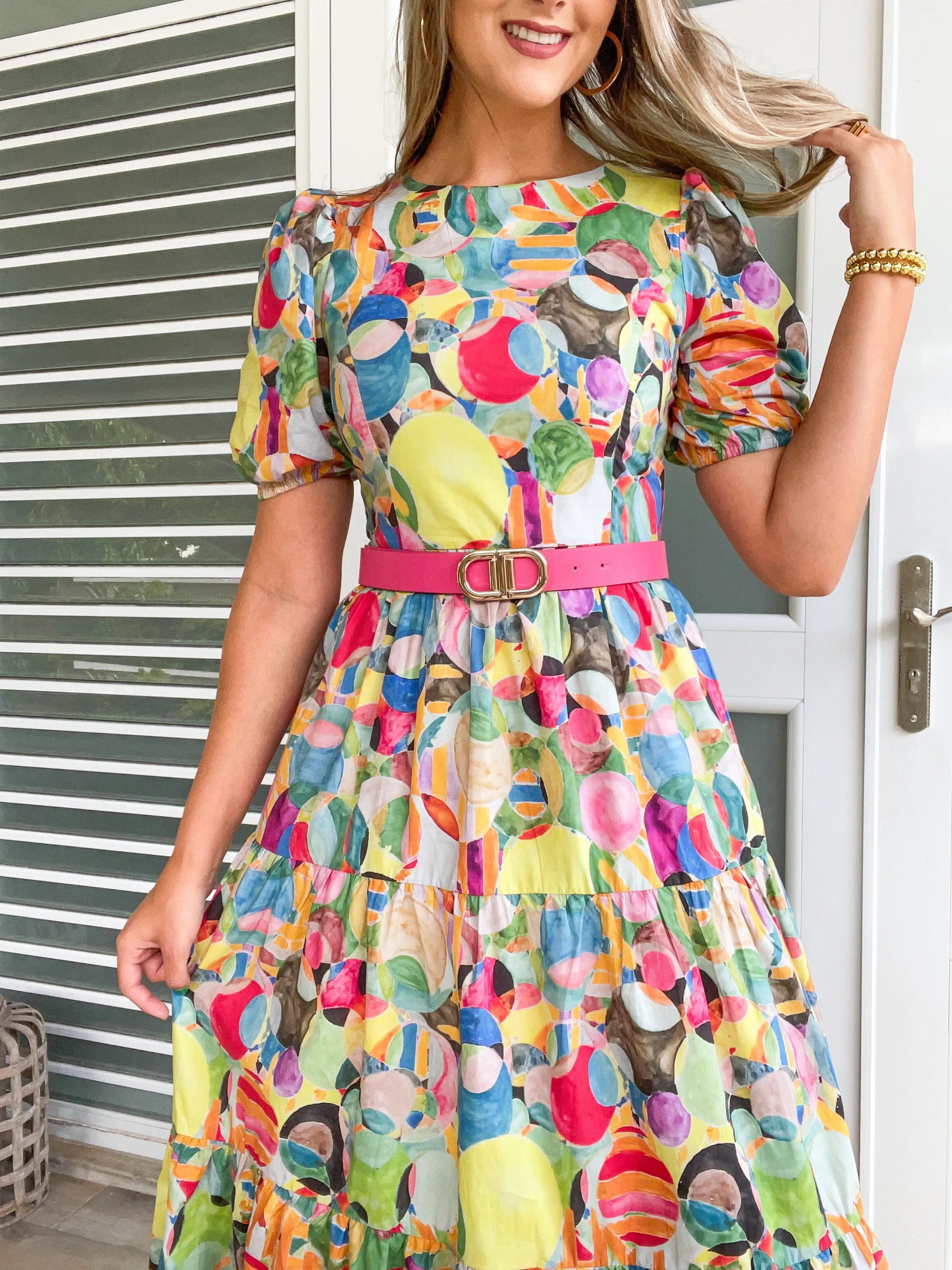 PRINT MIDI DRESS