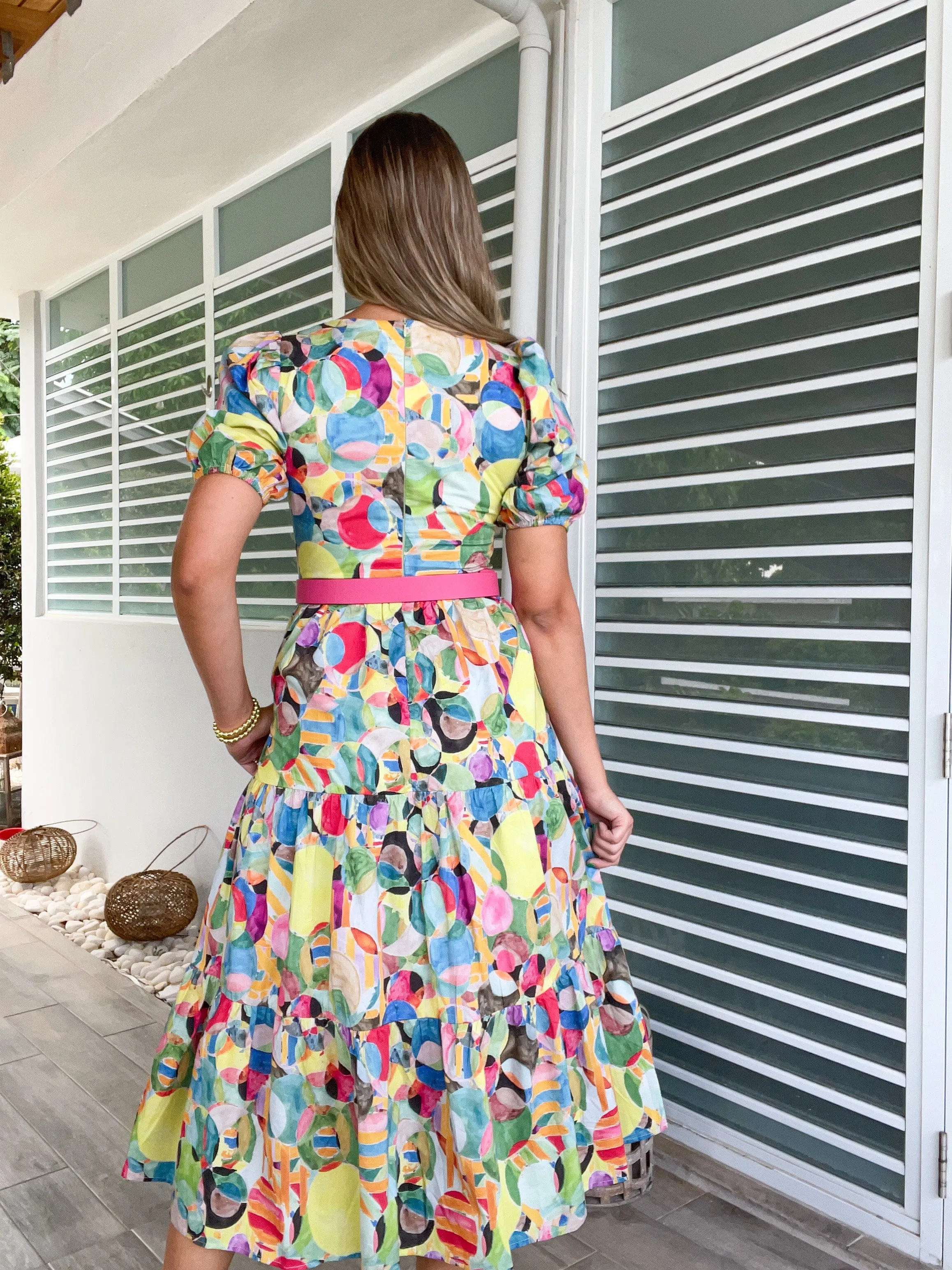 PRINT MIDI DRESS