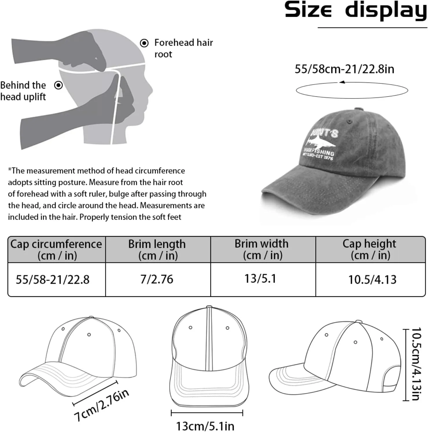 Quints Shark Fishing Amity Island EST 1977 Hat Men Funny Mesh Hats for Fall