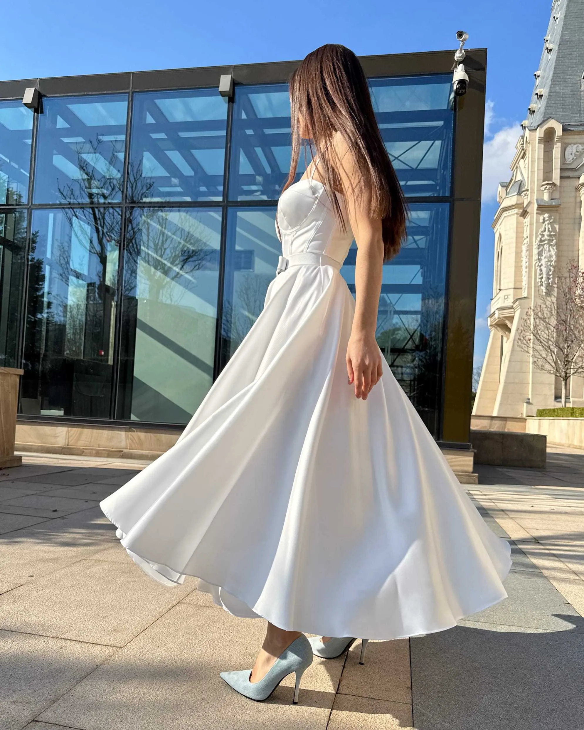 Rochie alba eleganta de cununie sau mireasa