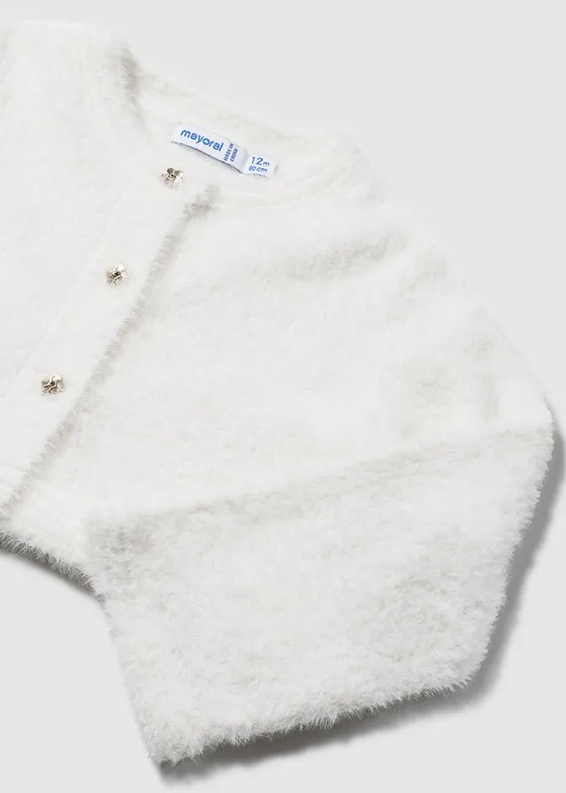 Soft Fuzzy Cardigan, Natural, 2325