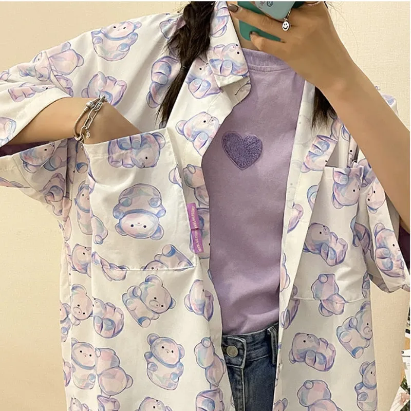 Soft Girl Bear Blouse