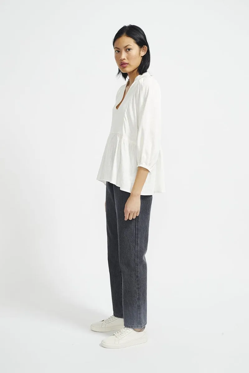 Staple - Iris Smock Blouse - Warm White