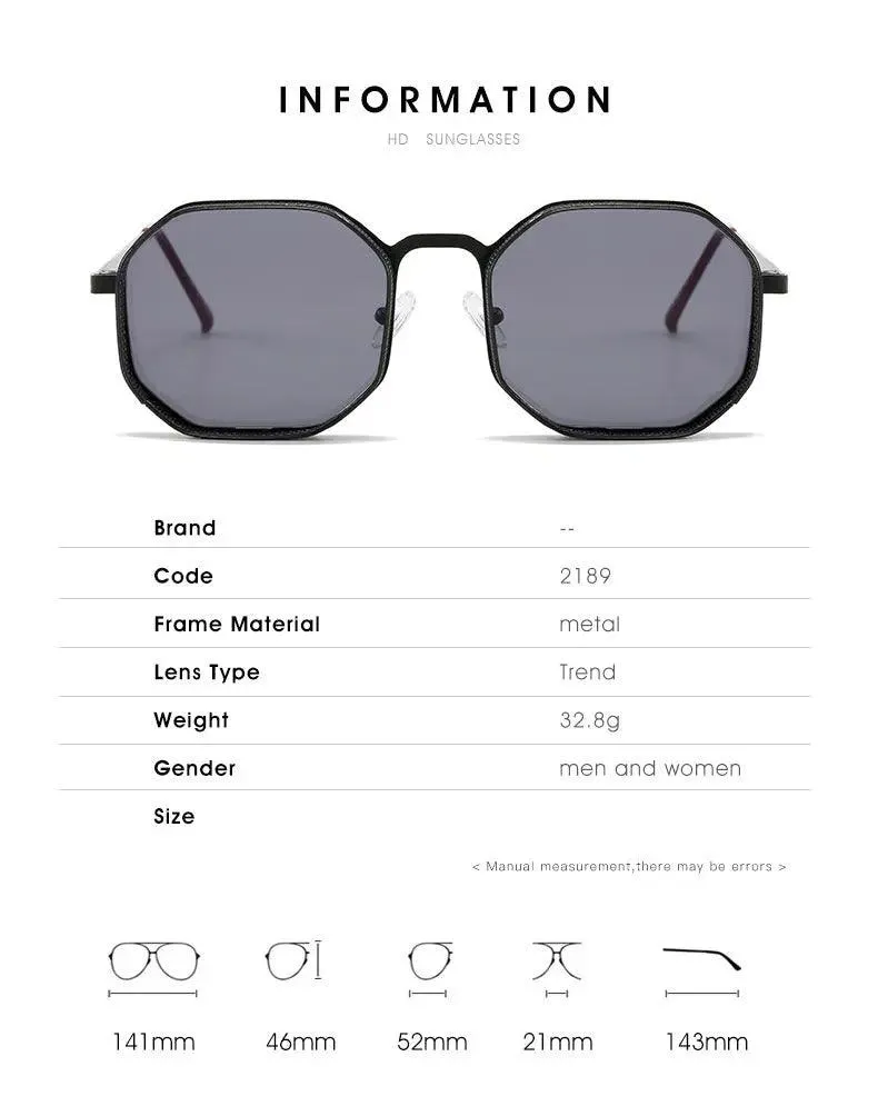 Stylish Metal Box Sunglasses for Men and Women