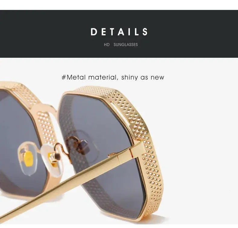 Stylish Metal Box Sunglasses for Men and Women