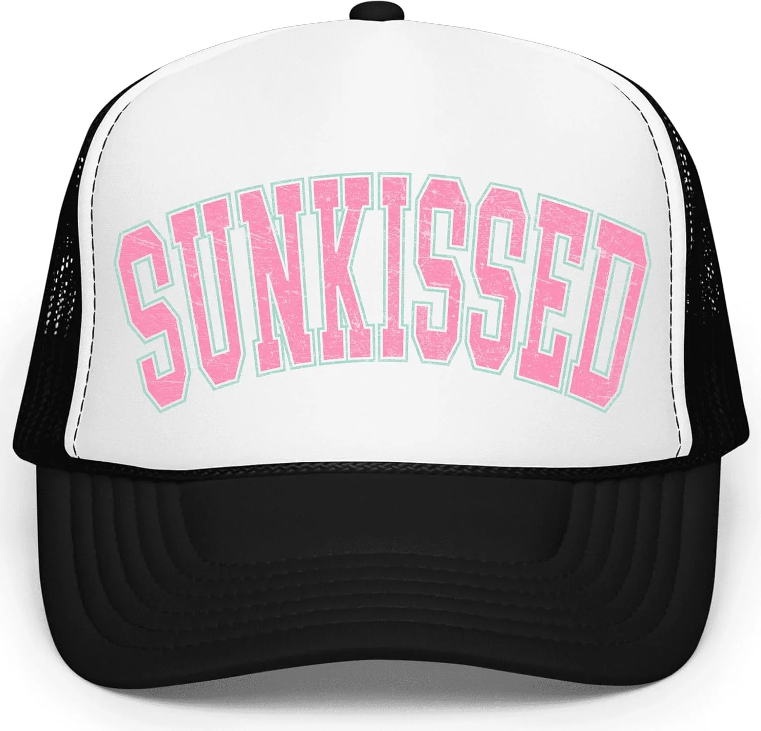 Sunkissed Trendy Summer Classic 5 Panel Mesh Snap Back Trucker Hat