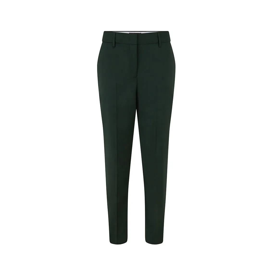 Tailored Cigarette Wool Trouser Emerald Green