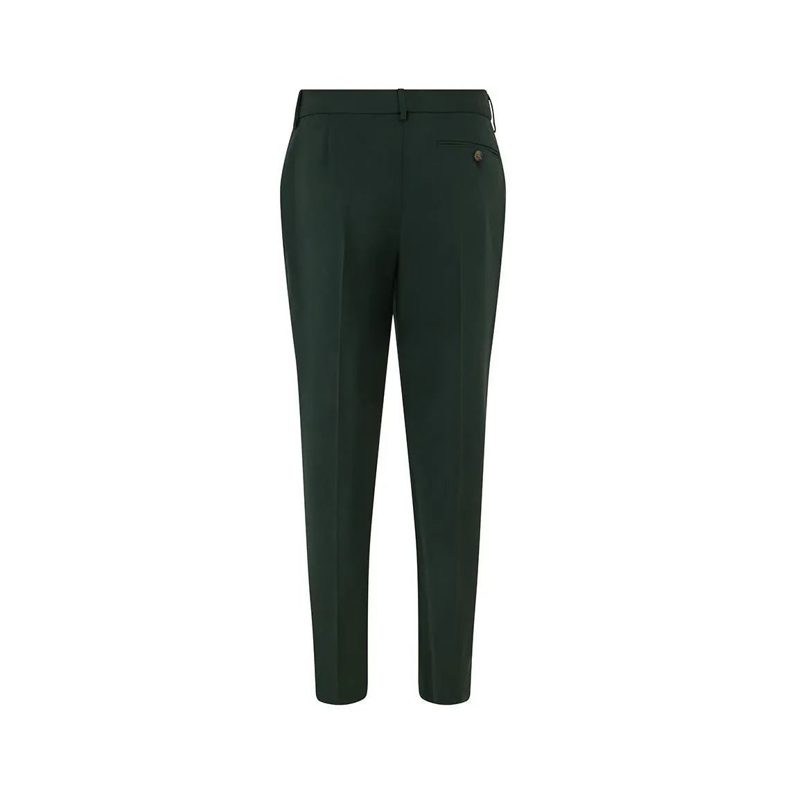 Tailored Cigarette Wool Trouser Emerald Green