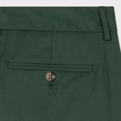 Tailored Cigarette Wool Trouser Emerald Green