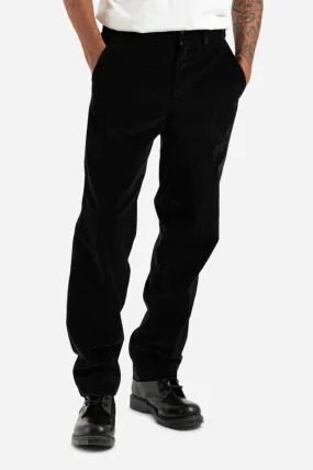 Tailored Cord Trousers - Black