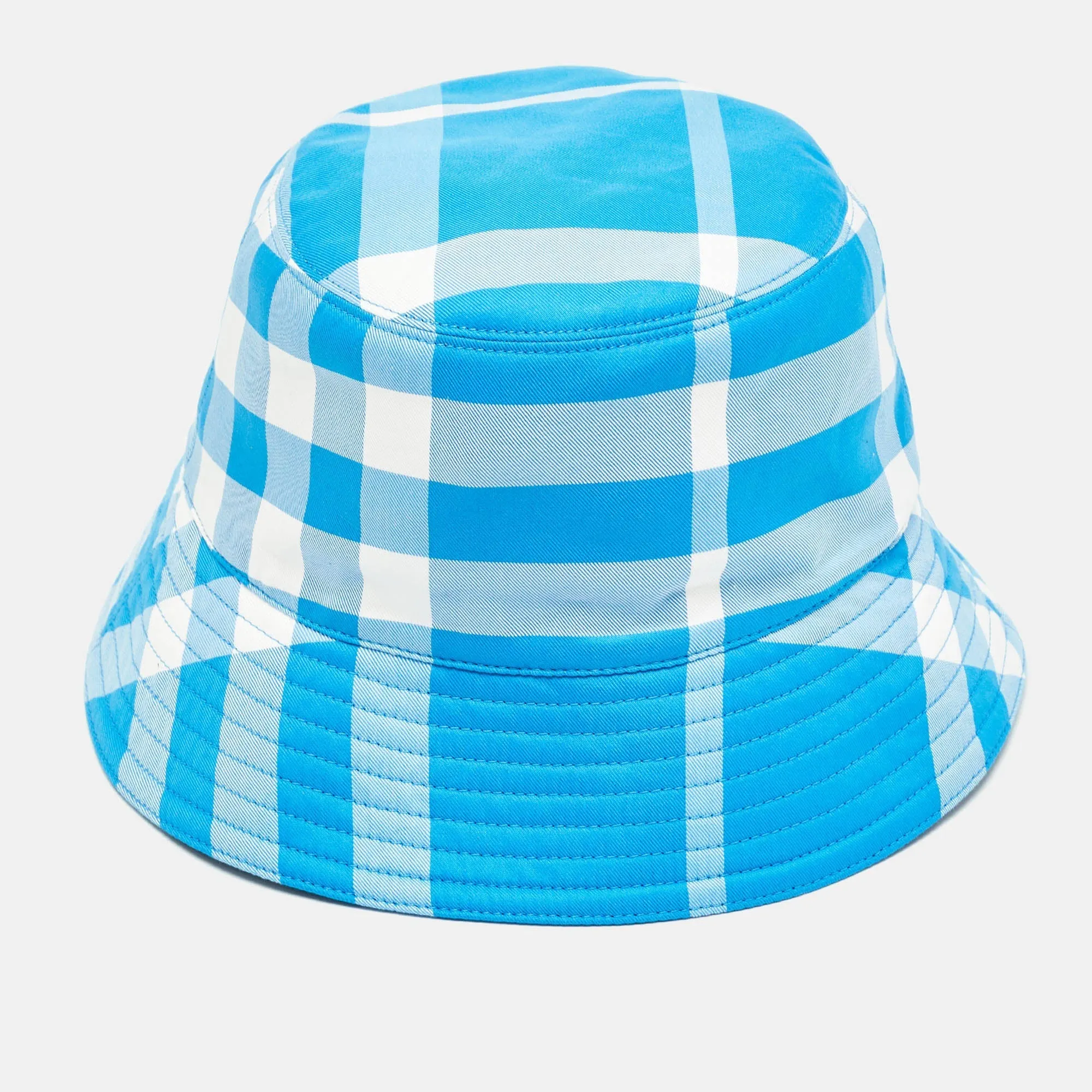 Trendy Inspired Burberry Cotton Checked Bucket Hat M