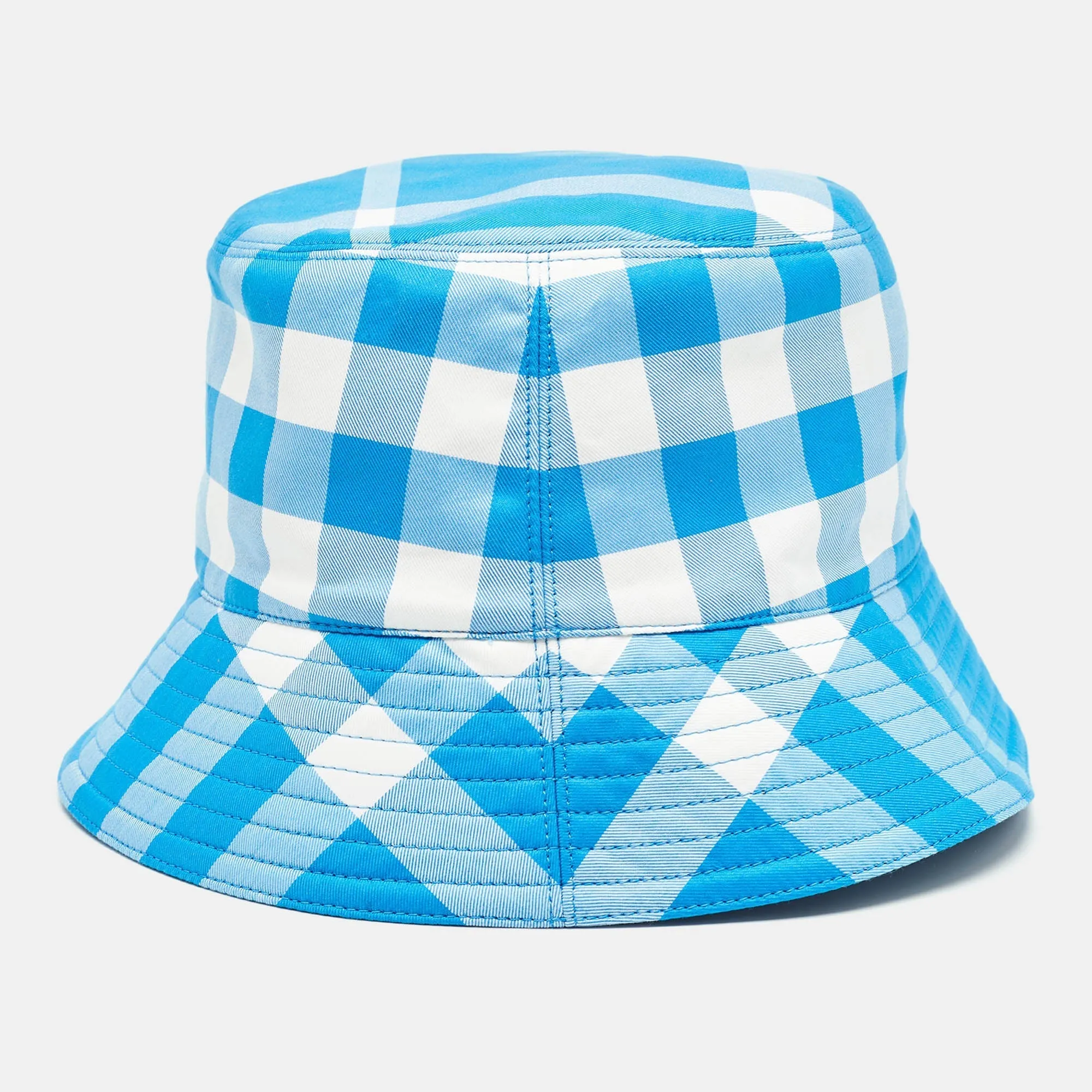 Trendy Inspired Burberry Cotton Checked Bucket Hat M