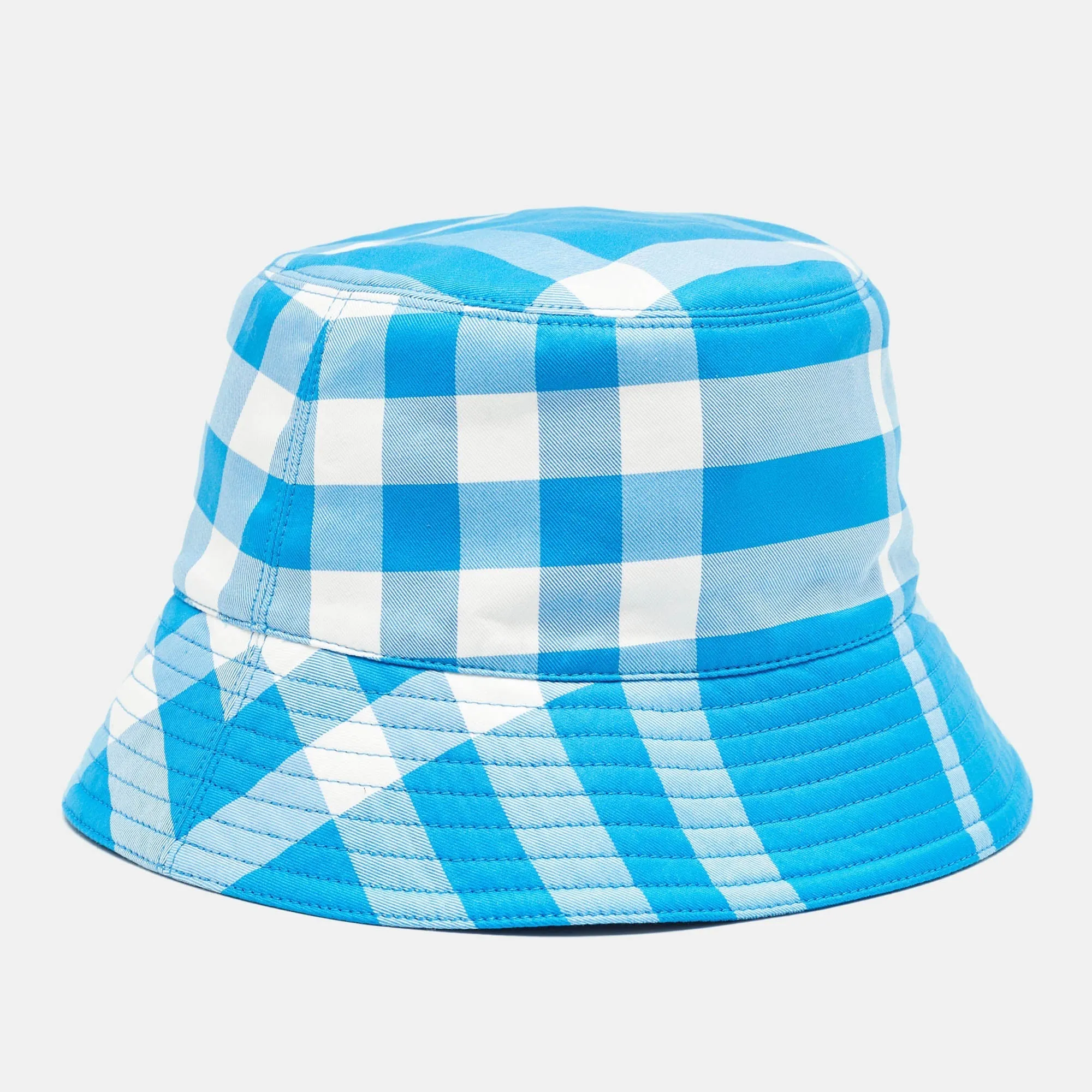 Trendy Inspired Burberry Cotton Checked Bucket Hat M