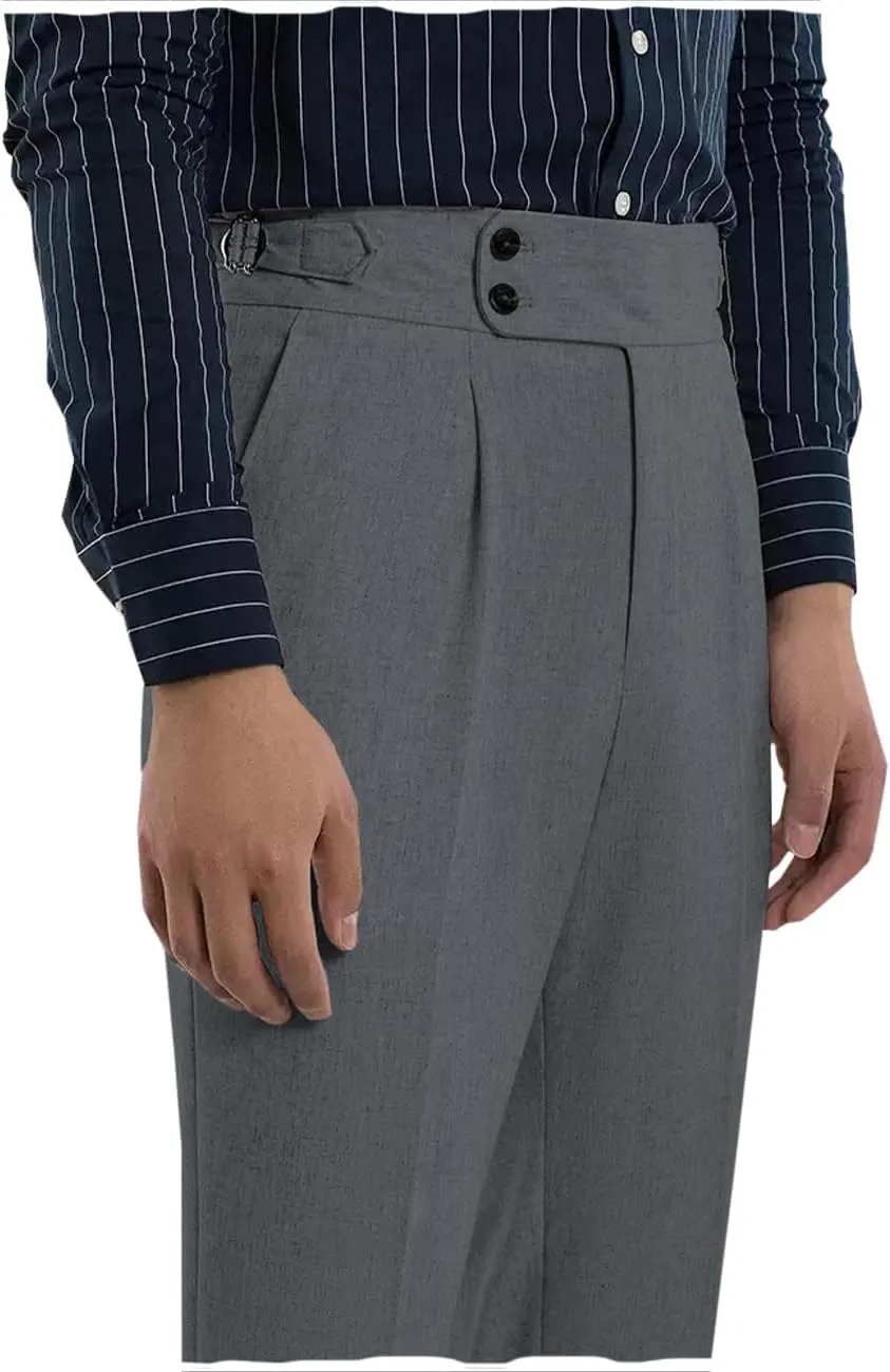 Tuikayoo Men's Linen Pants Regular fit Summer Trousers Lightweight Beach Trousers Solid Color for Men Casual Vacation