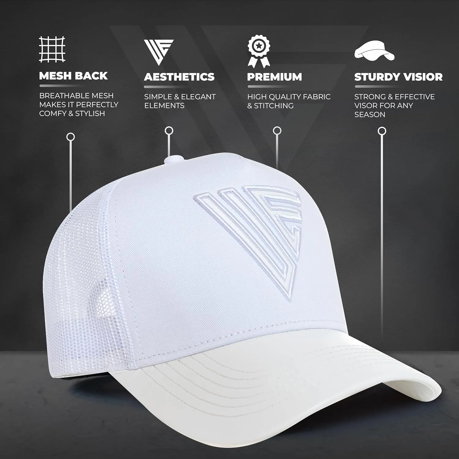 Urban Effort Trendy Mesh Back Cap - Baseball Hat 5-Panel Trucker Hat Women - Trendy Snapback for Outdoors