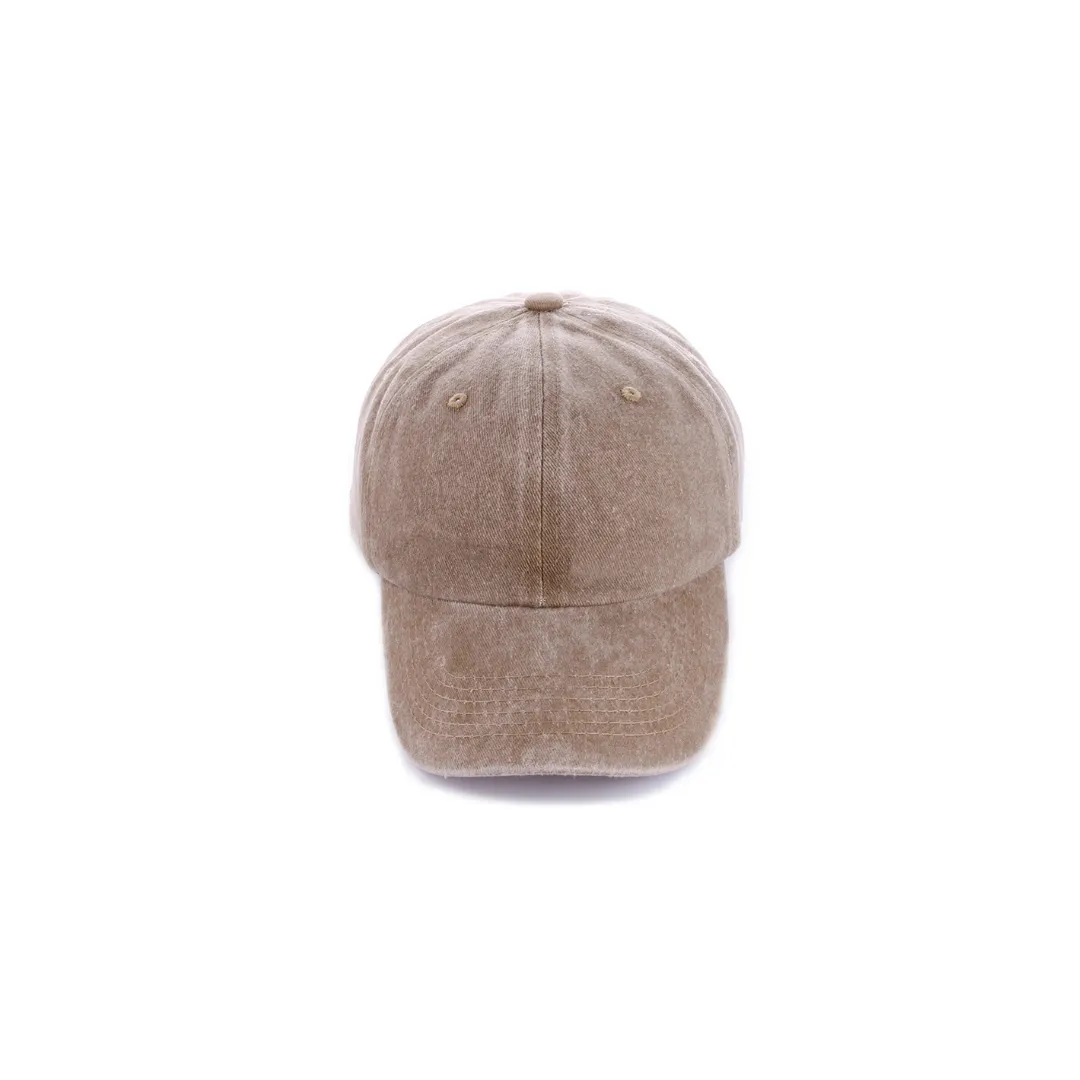 Vintage Wash Casual Baseball Hat • Black or Mocha