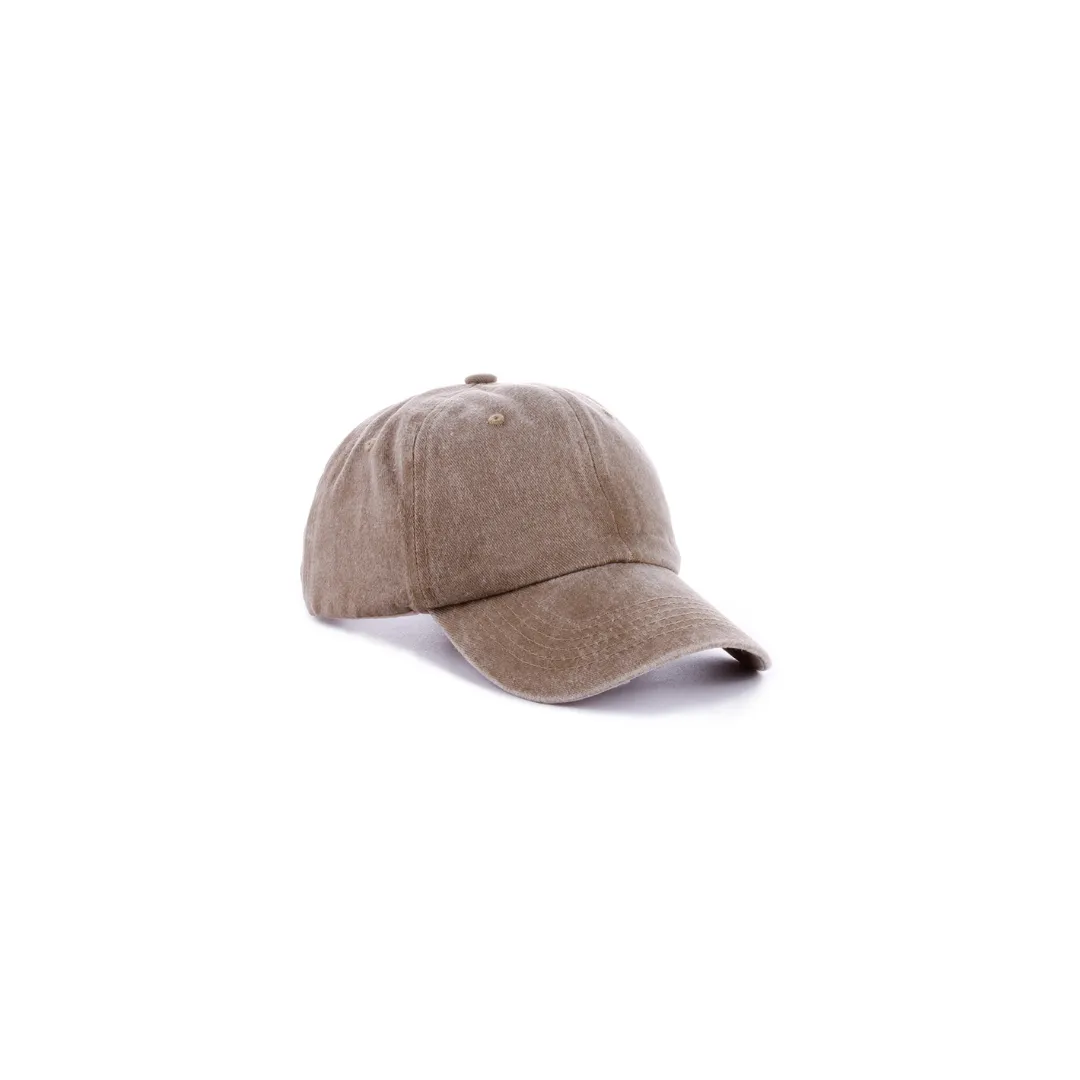 Vintage Wash Casual Baseball Hat • Black or Mocha
