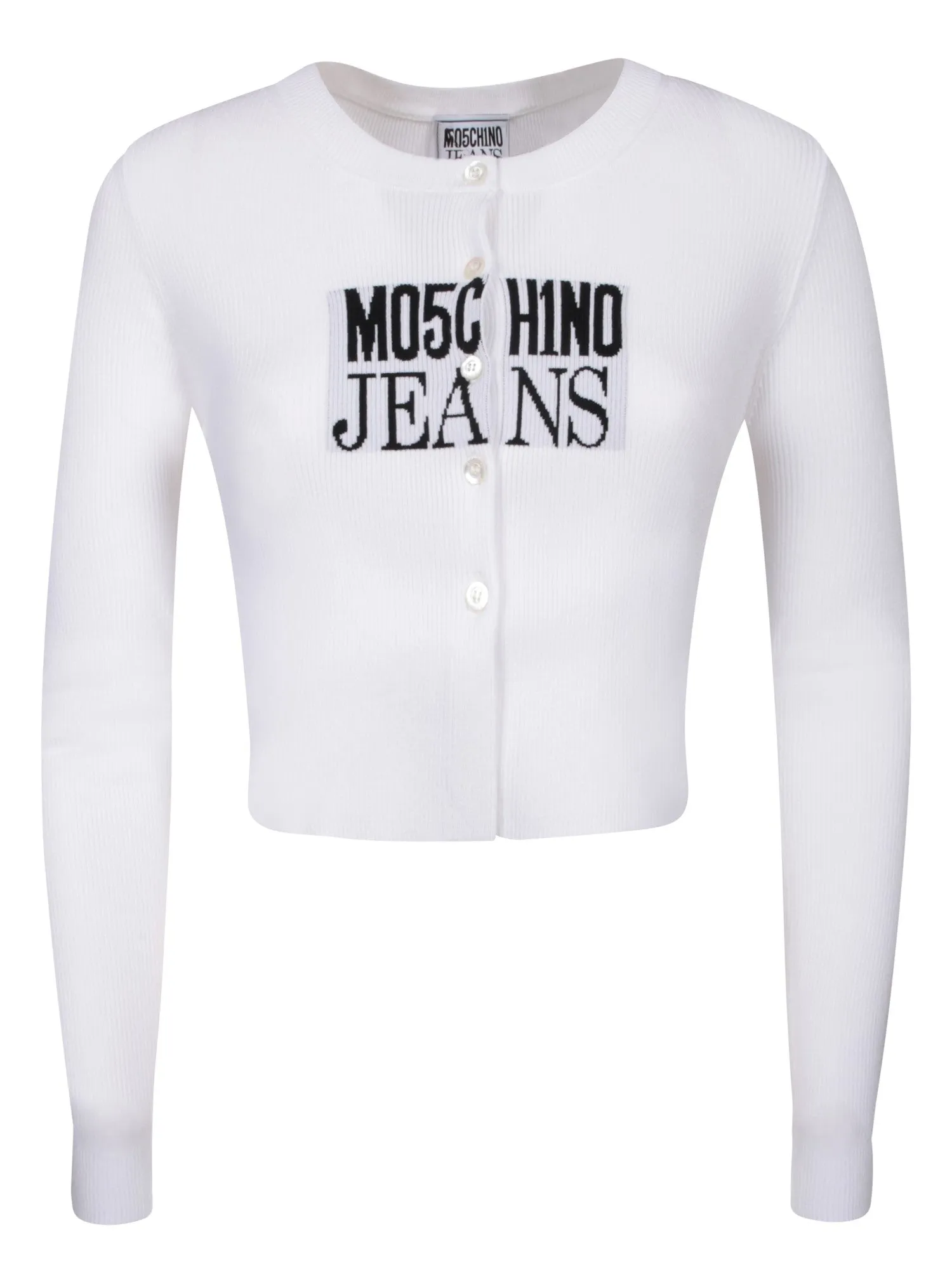 White Viscose Crop Cardigan