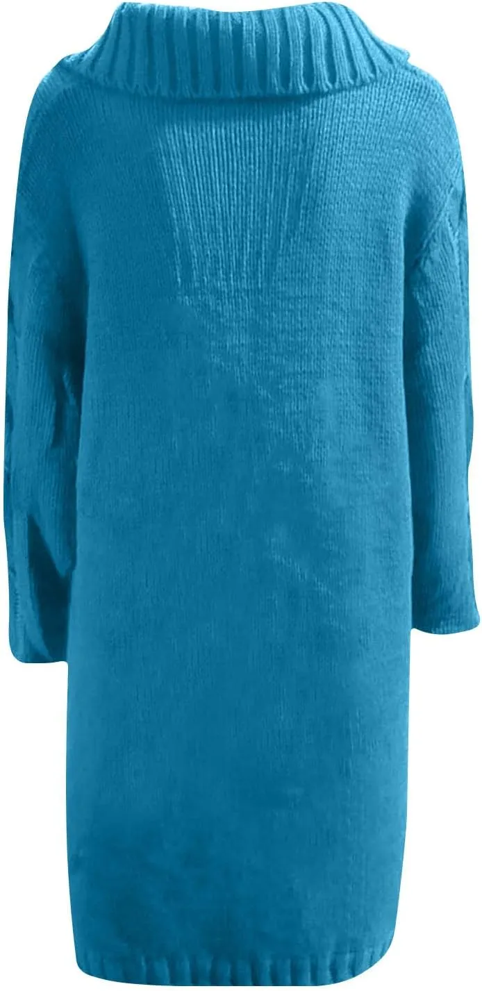 Women's Cardigans Button-Down Long Sleeve Oversized Knit Outerwear Plus Size Casual Soft Lapel Open Front Sweater