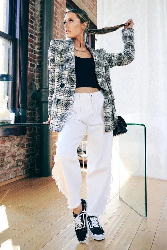 Women's White Slouchy Jeans