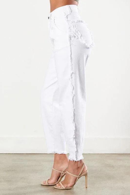 Women's White Slouchy Jeans