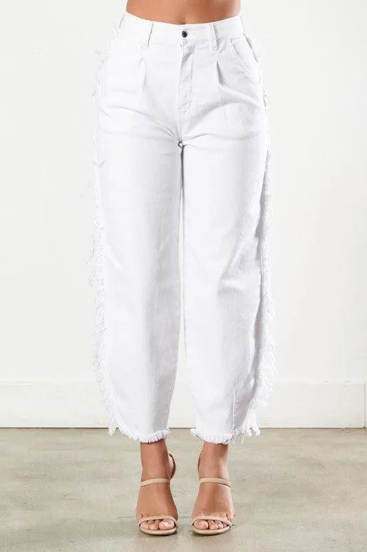 Women's White Slouchy Jeans