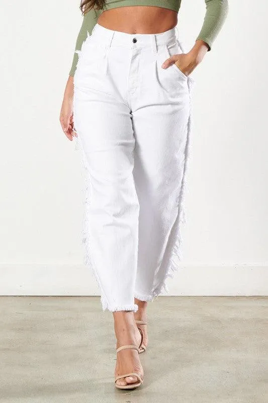Women's White Slouchy Jeans