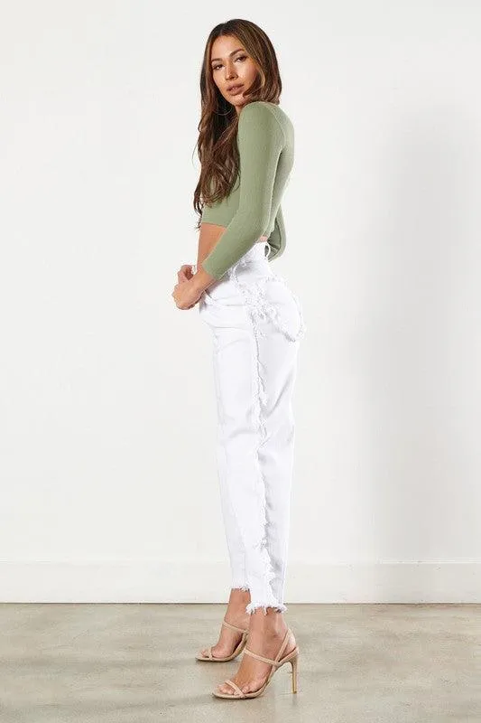 Women's White Slouchy Jeans